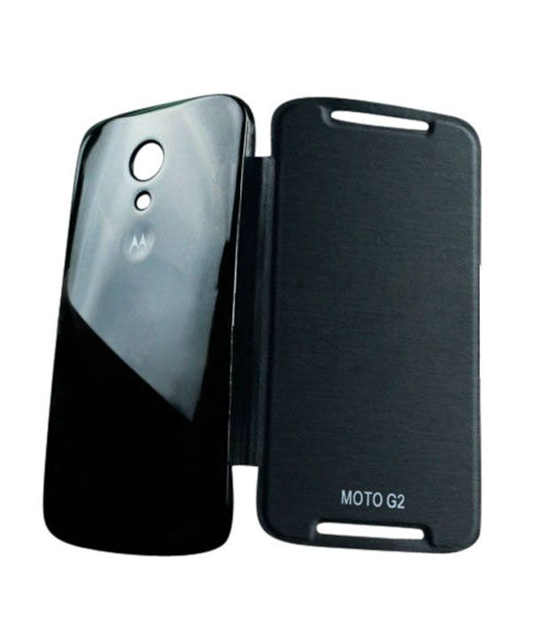 Skyy International Diary Flip Case Cover For Motorola Moto G2 Iind Gen Xt1068-black