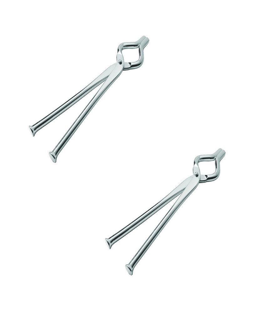 Toral Stainless Steel Heavy Sansi / Pakkad Full Set Of 2 Pcs