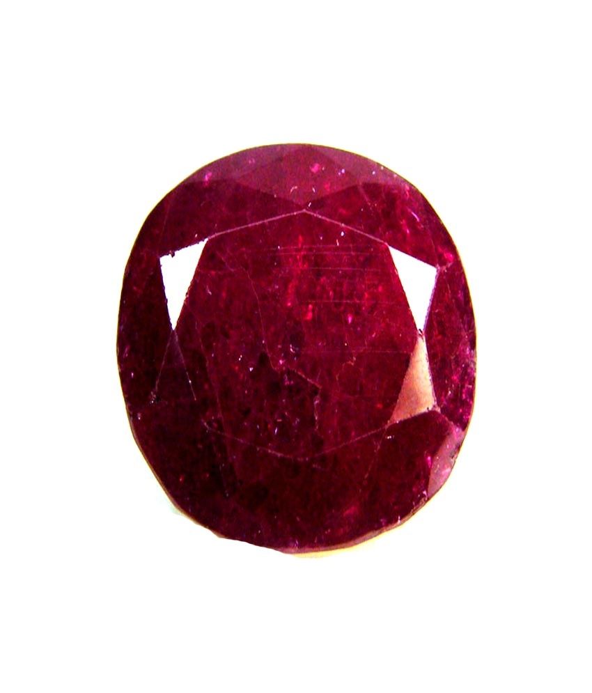 Vishal Gems Maroon 11 Ct Ruby Faceted Astrological Gemstones Buy