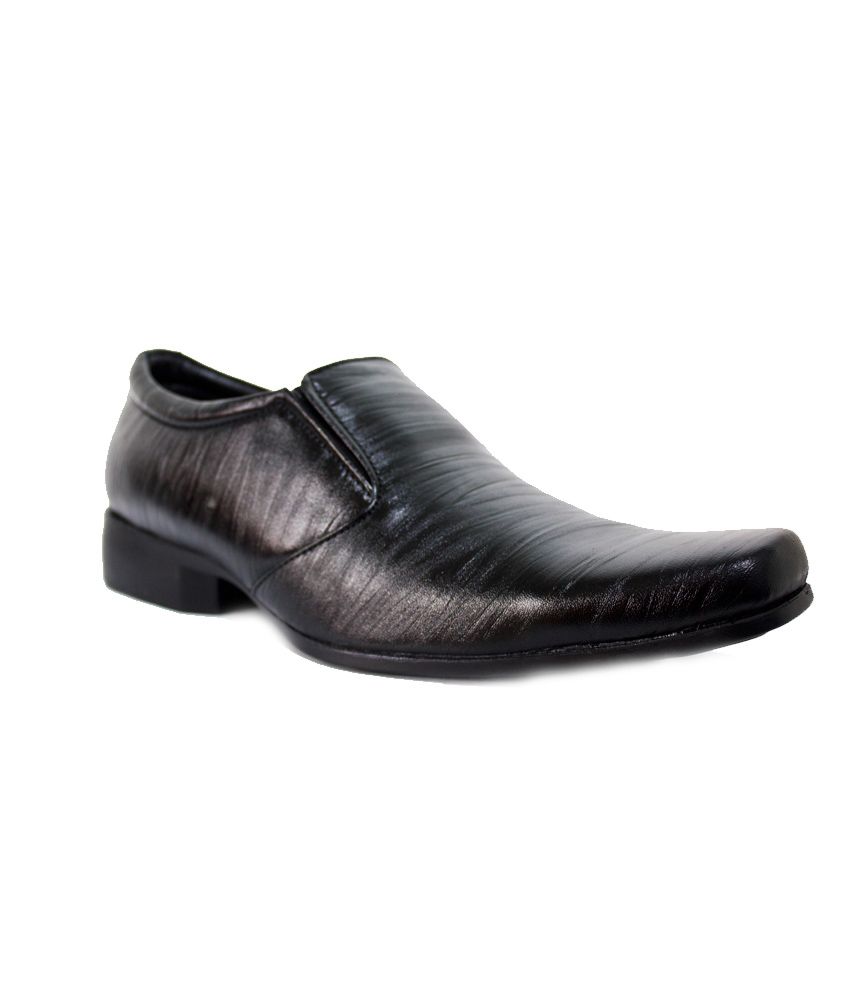 bata black office shoes