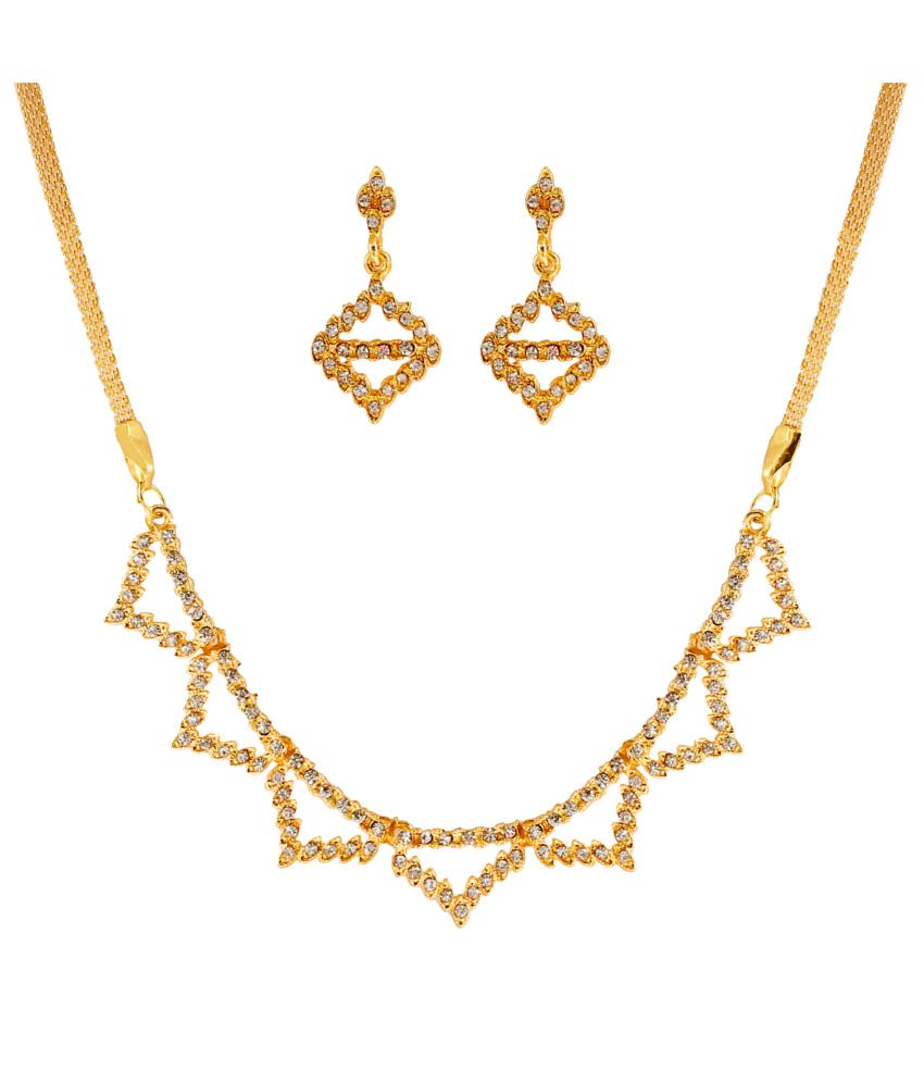 Touchstone Stunning Gold Plated Necklace Set available at snapdeal for Rs.379