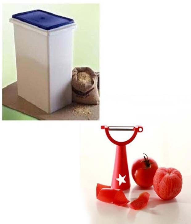 Tupperware Virgin Plastic Tupperware Rice Keeper 10kg +tupperware