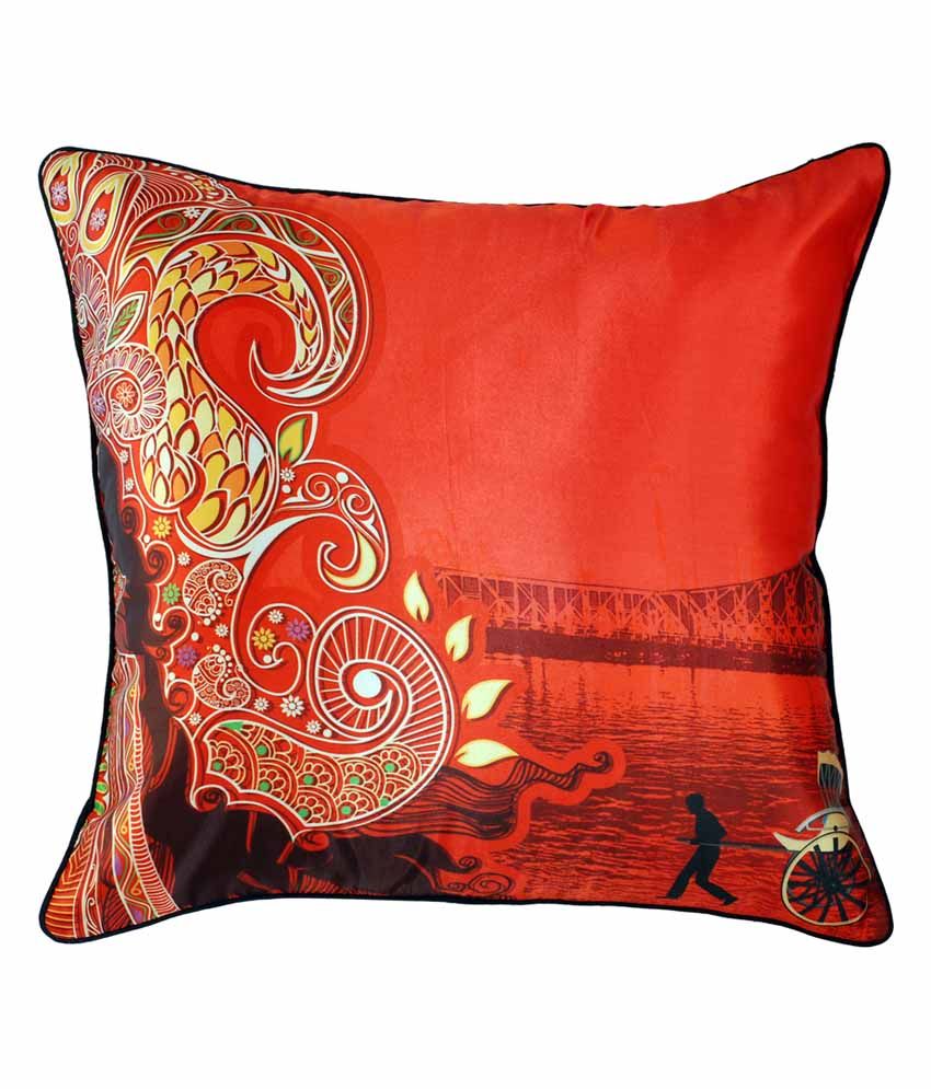 The Indianpromenade Red Traditional Satin Cushion Covers: Buy Online at Best Price Snapdeal