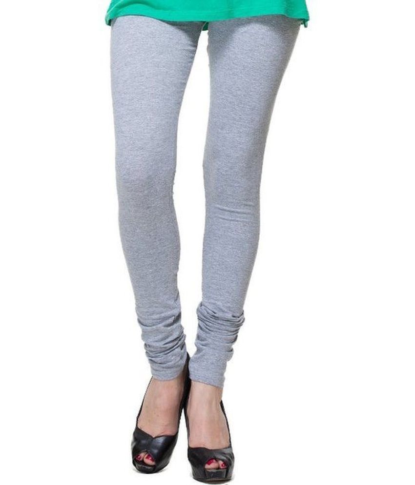 Zadine Silver Grey Solid Leggings available at snapdeal for Rs.225