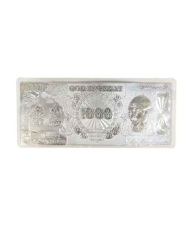 Silver 1000 Rupee Note With 999 Fineness