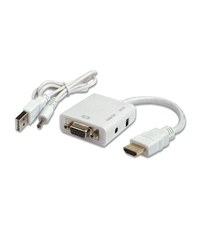 Speed Hdmi Male To Vga Female With Sound Data_cable white available at