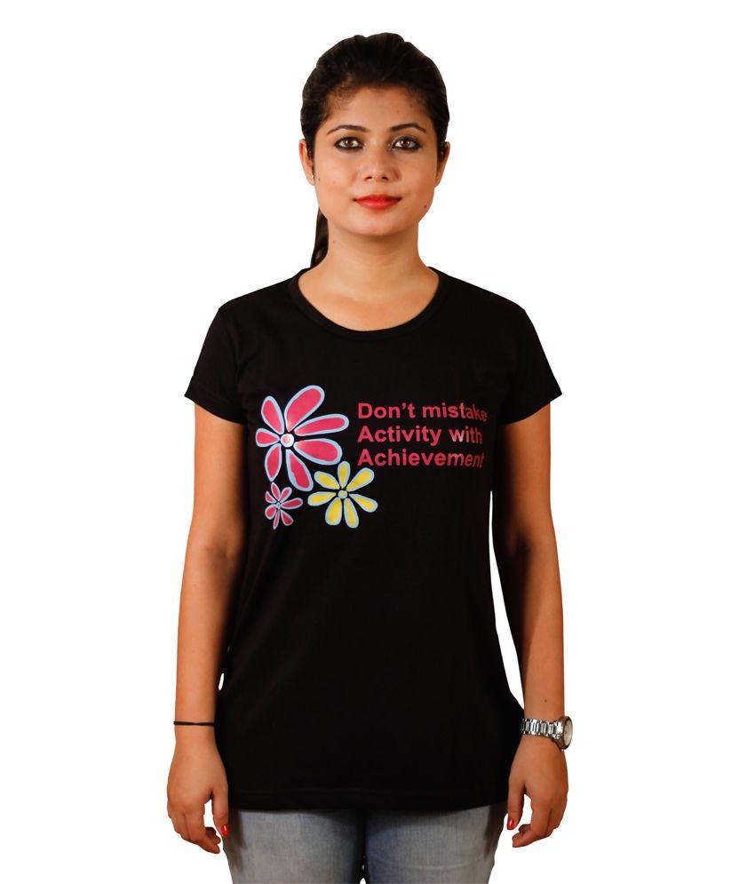 Tryd Black Women's Long T-shirt available at snapdeal for Rs.290