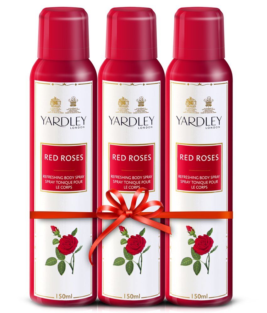 Yardley Red Roses Women Deo Pack Of 3-each 150 Ml available at snapdeal for Rs.486