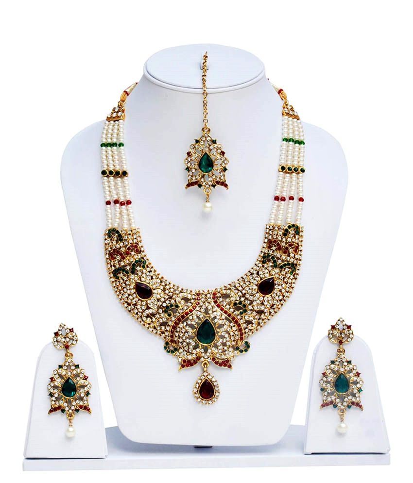 Lucky Jewellery Designer Wedding Multi Strand Dulha Har Layered Pearl  Maharaja Haar Groom Necklace Set for Men (475-M6DM-1021-Parent)- Buy Online  in Cote D' Ivoire at Desertcart - 167805697.