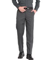 Style Gray Regular Formal Flat Trouser 
