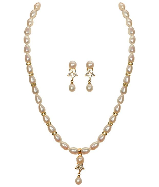 45% OFF on Classique Designer Jewellery Amusing Golden White