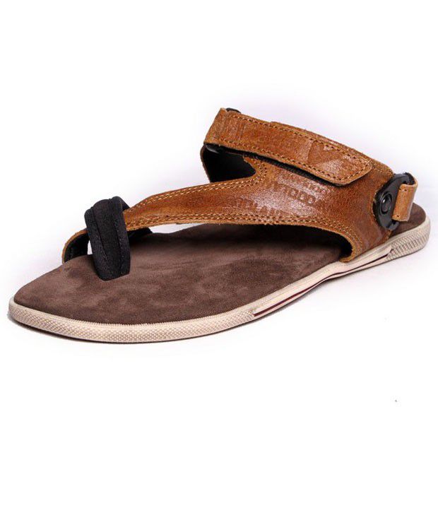 woodland men's camel casual sandal