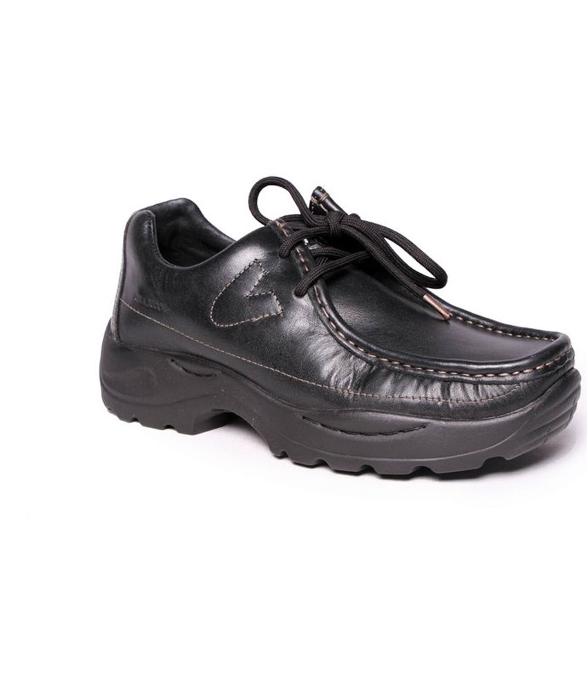 Buy Woodland Black Leather Casual Shoes 
