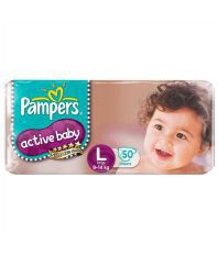 Pampers Active Baby Diapers Size L(Large) (9-14kg)-50Pcs Di...