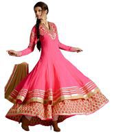 Naina Boutique Multi Color Chiffon Embroidery Anarkali Dress Material 