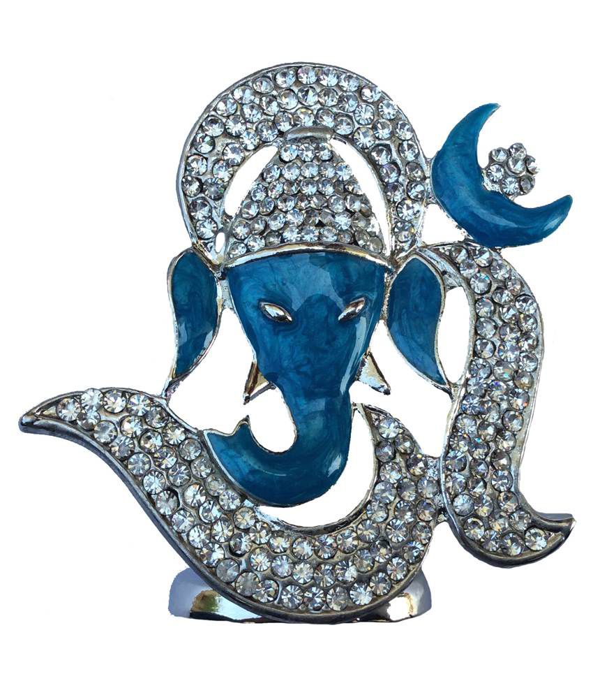 56% OFF on B-fashionable Blue Om Ganesh Rhinestone Studded Idol on ...