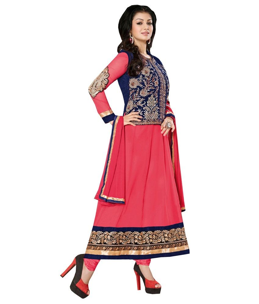 Fadattire Ayesha Takia Red Anarkali Suit available at snapdeal for Rs.1999