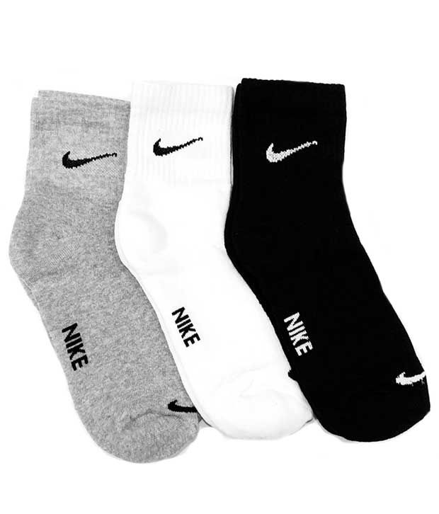 Nike Multi Casual Ankle Length Socks Men 3 Pair Pack available at snapdeal for Rs.209