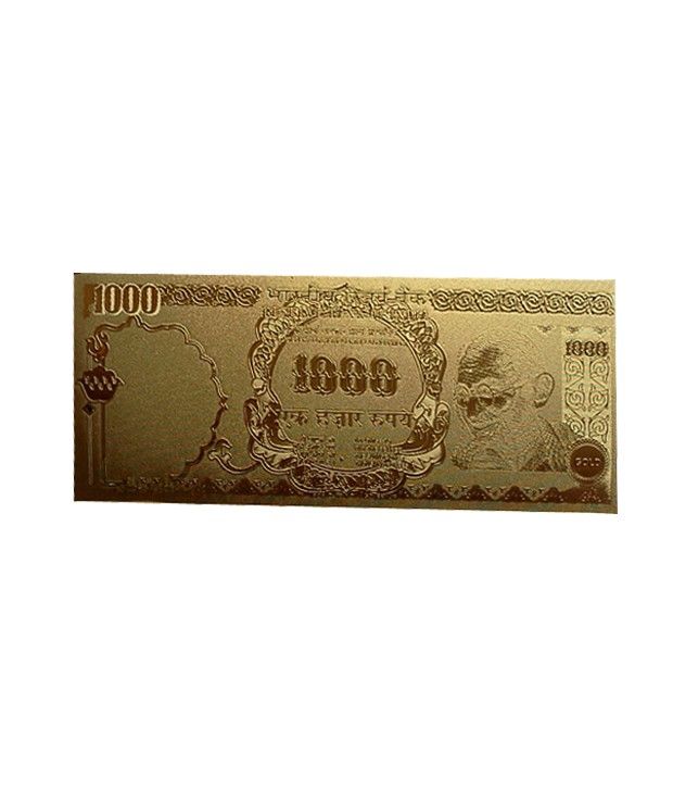 Gooditem Fine 24 Krt Gold Plated 1000 Note For Gift & Investment