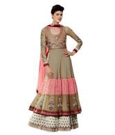 Kanheyas Multi Pure Georgette Embroidered Anarkali Dress Material 