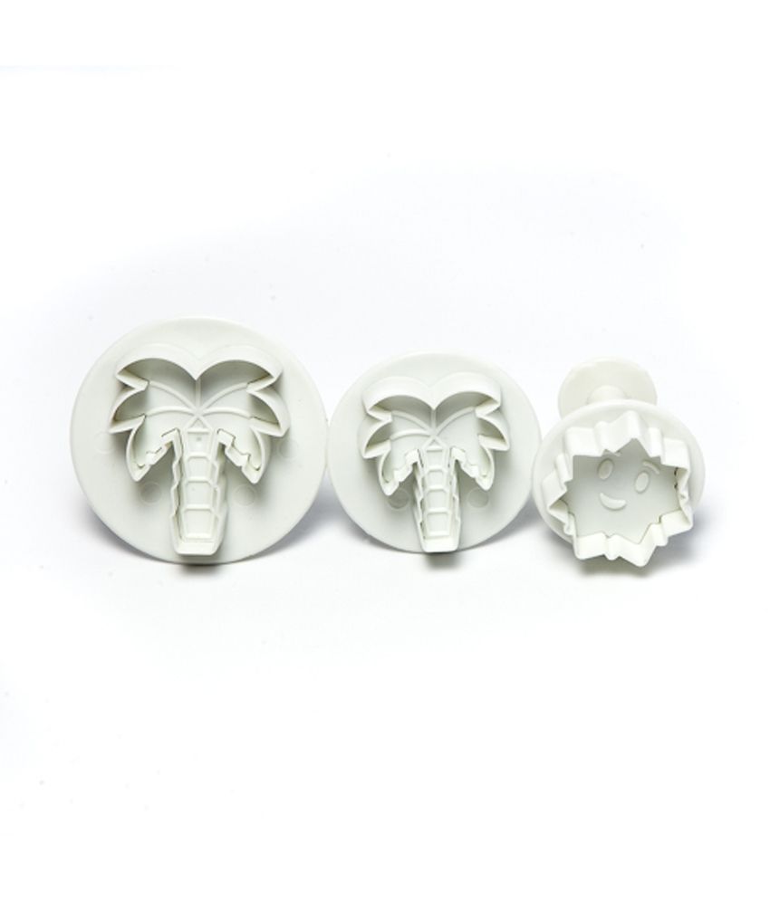 Kurtzy Tropical Cake & Cookie Cutter 3 Piece Palm Tree & Sun Set available at snapdeal for Rs.199