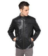 Aditi Wasan Black Leather Biker Jacket