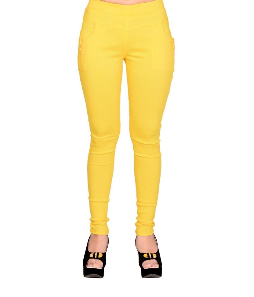 yellow jeggings