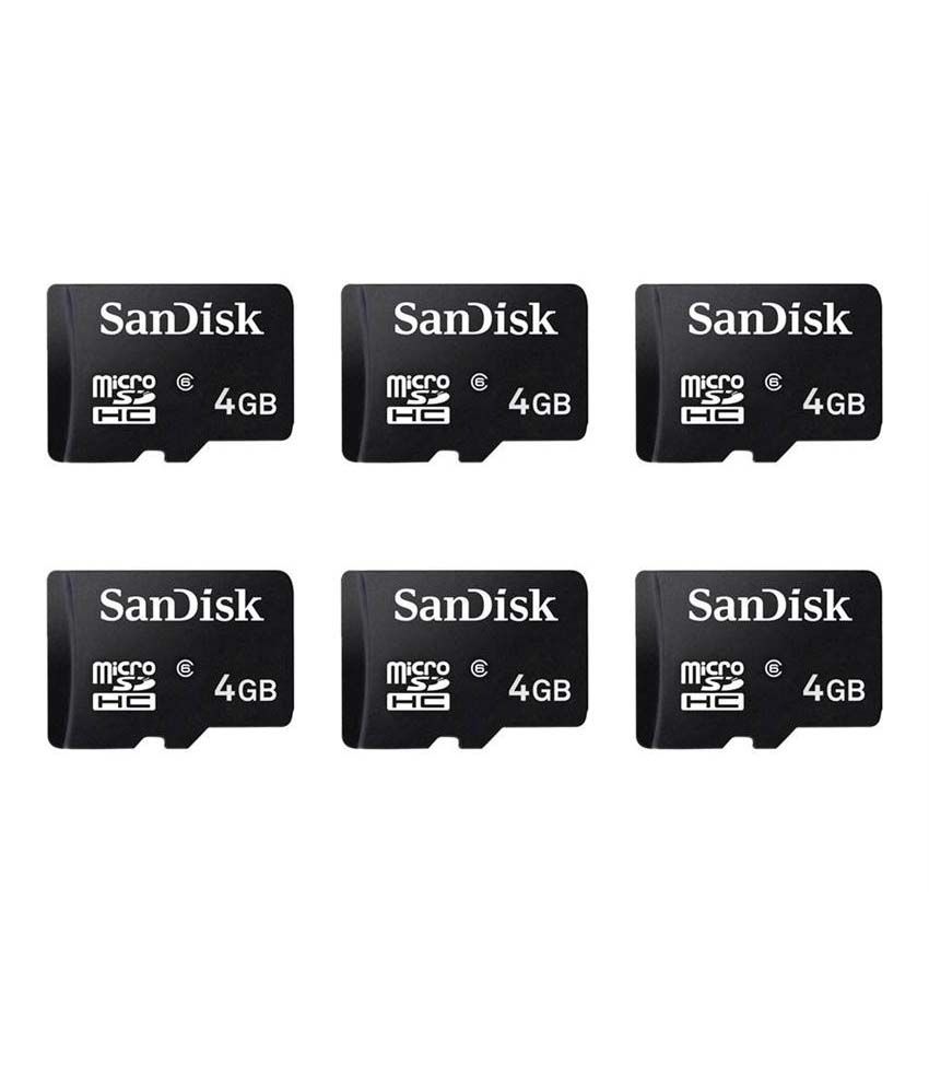 SanDisk 4GB Micro SD Card Class 6 Combo Set of 6 available at snapdeal for Rs.1036