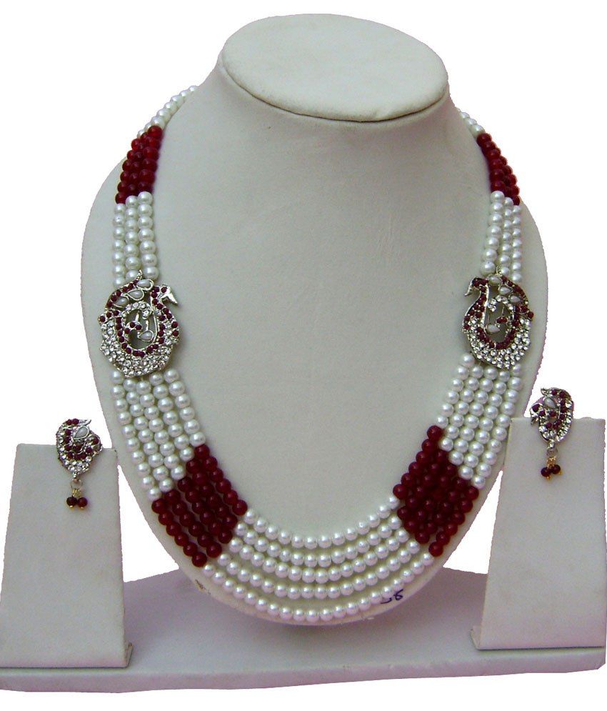 rani haar designs in pearl