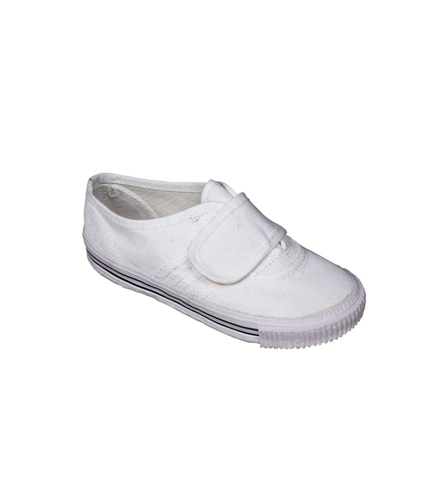 white velcro tennis shoes
