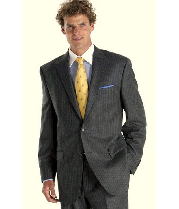Ivo Gini Gray Woollen Suit Length