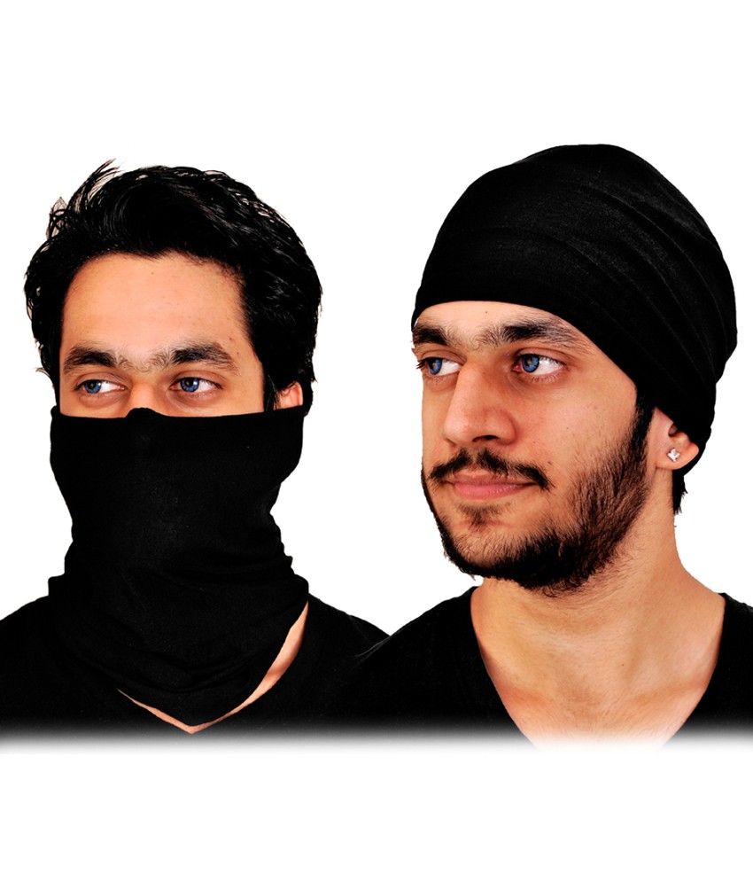 Kraasa Black Bi Kraasa Black Bike Face Mask Ba