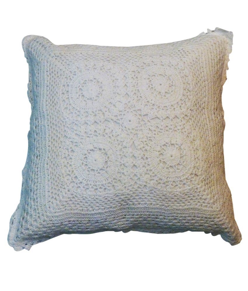 Homeland White Plain Cotton Cushion Cover Buy Online at Best Price