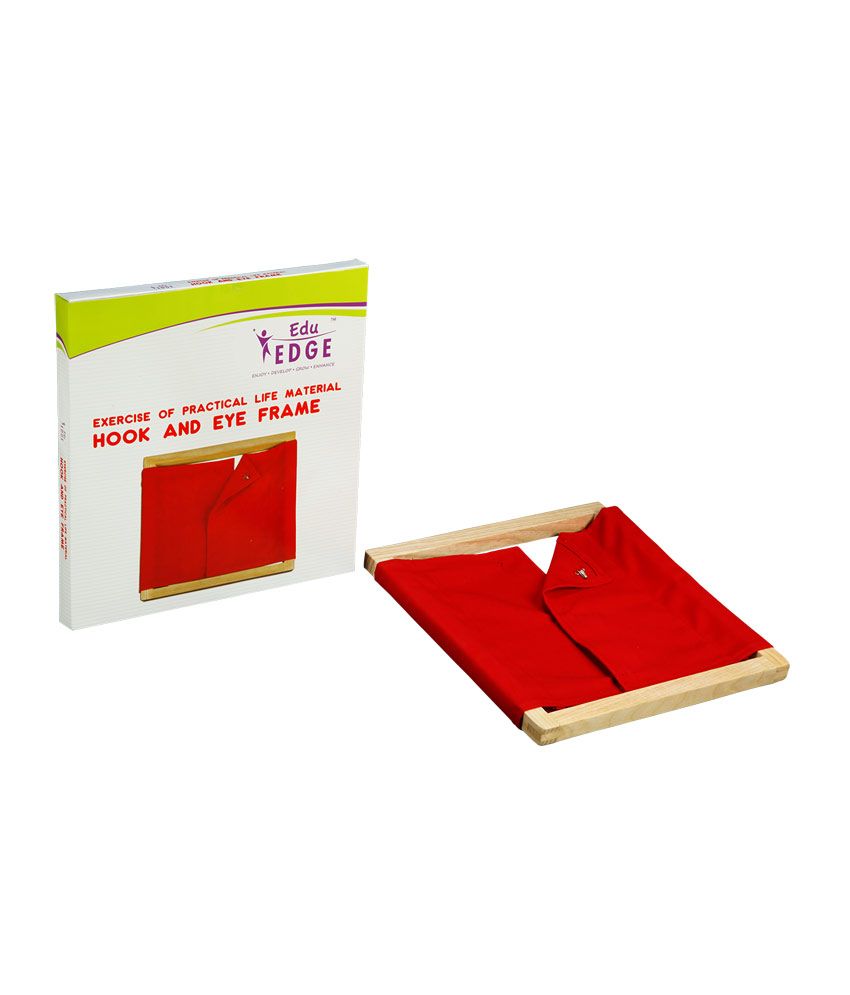 Eduedge-montessori Material- Exercises Of Practical Life - Hook & Eye Frame