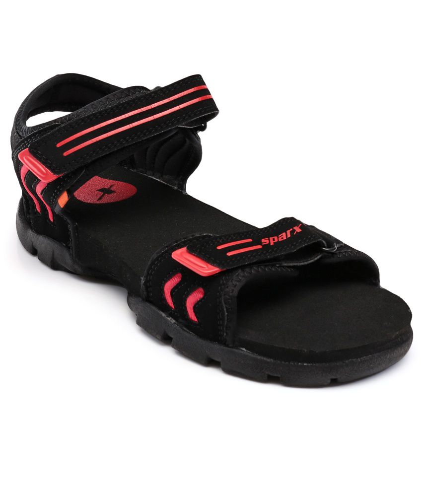 24% OFF on Sparx Black Floater Sandals 