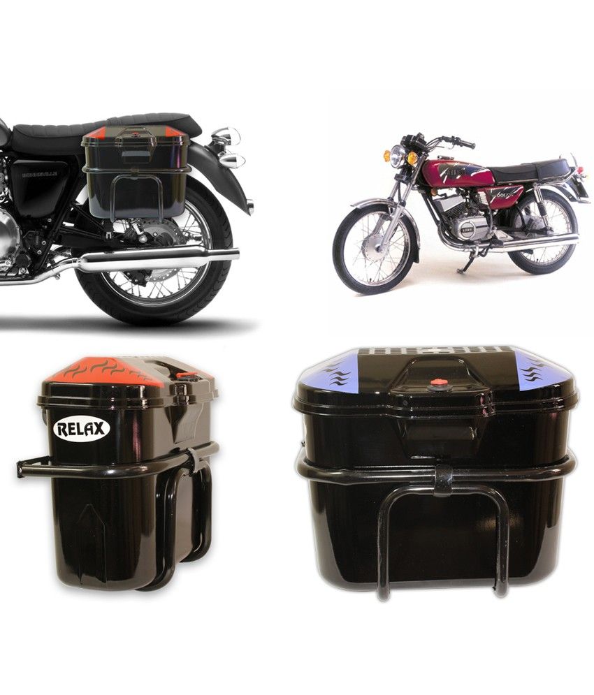 Relax Bike Luggage Side Box For Yamaha Rx 100 - Black