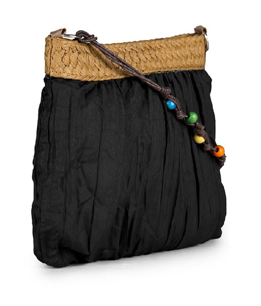 Carry On Handbags Black Zipped Sling Bag 9546789 For Women Carry On Handbags Black Zipped Sling Bag