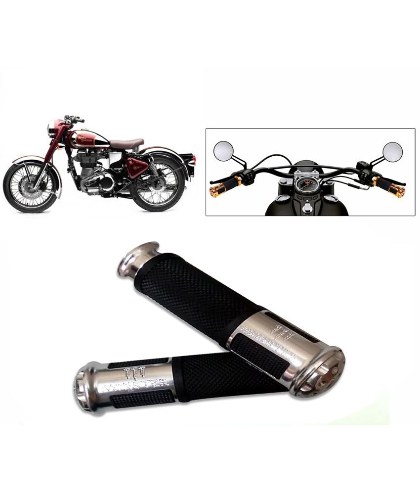 Relax Monster Designer Silver Bike Handle Grip For Yamaha Fz-16