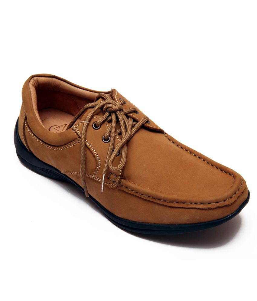 Allen Cooper Tan Leather Formal Shoes 