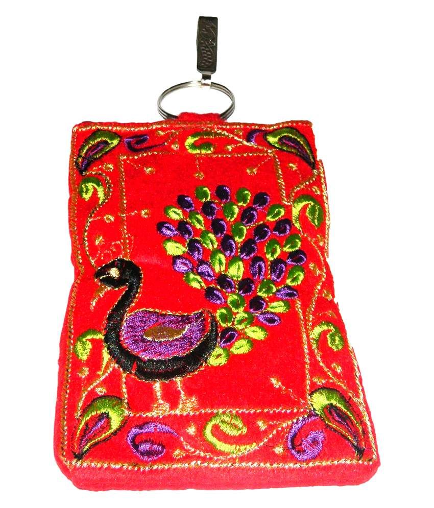 Birdy Peacock Embroidered Red Small Sling Bag available at snapdeal for Rs.167