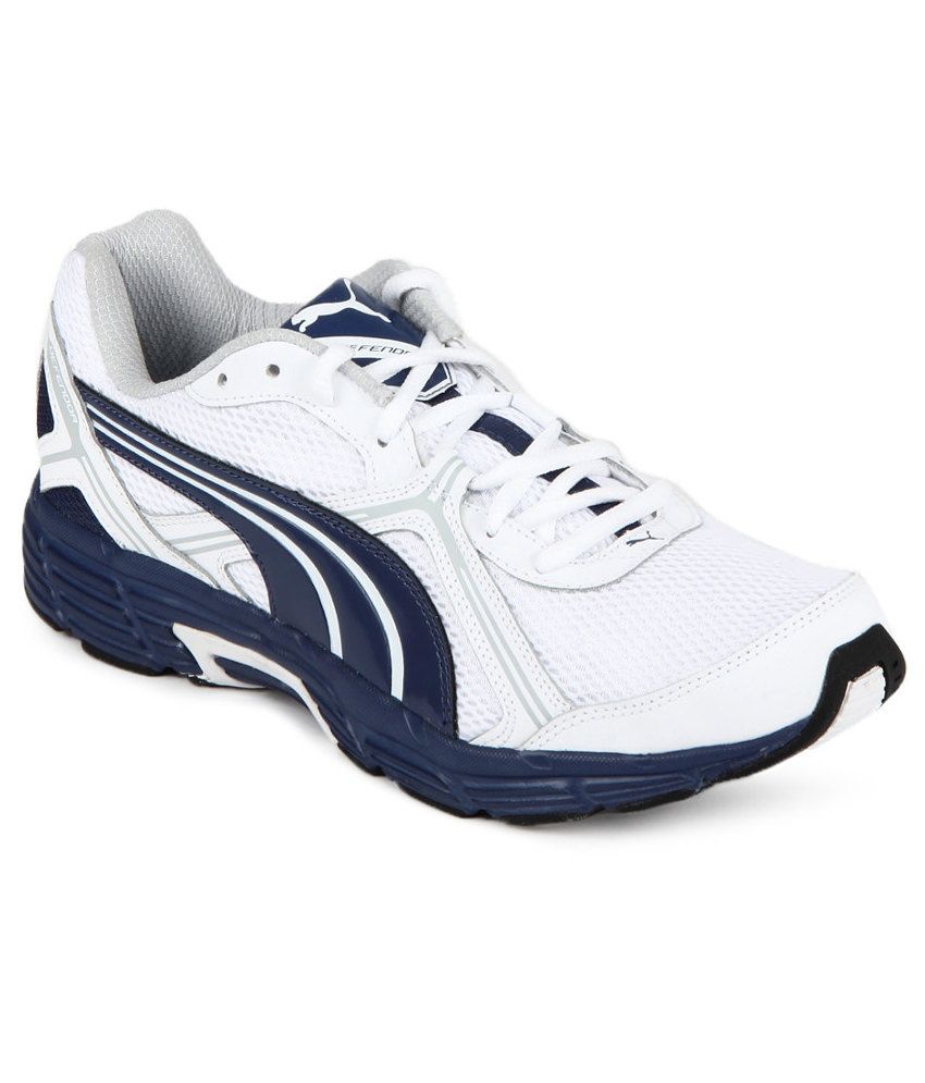 puma blue sports shoes