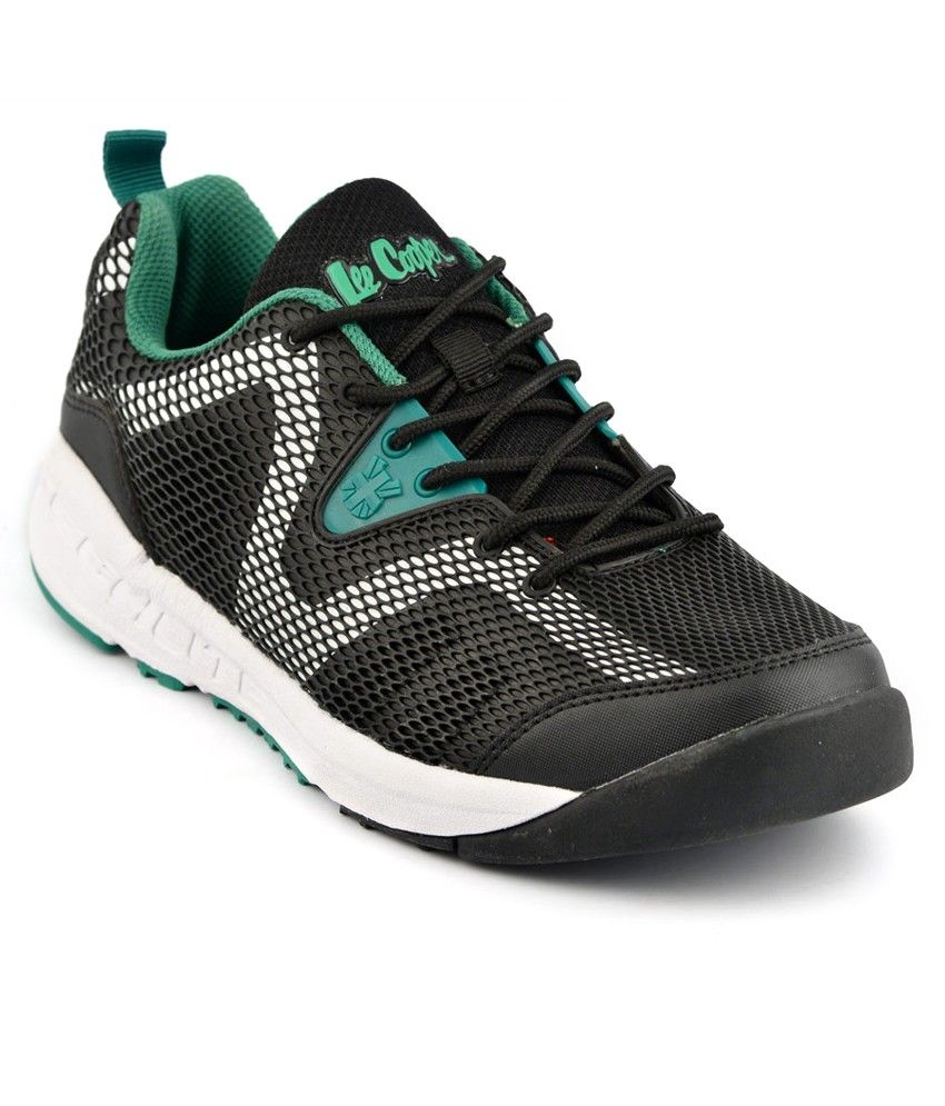 lee cooper black sports shoes