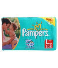 Pampers IMax Diapers (Large) Size L- 60Pcs diapers