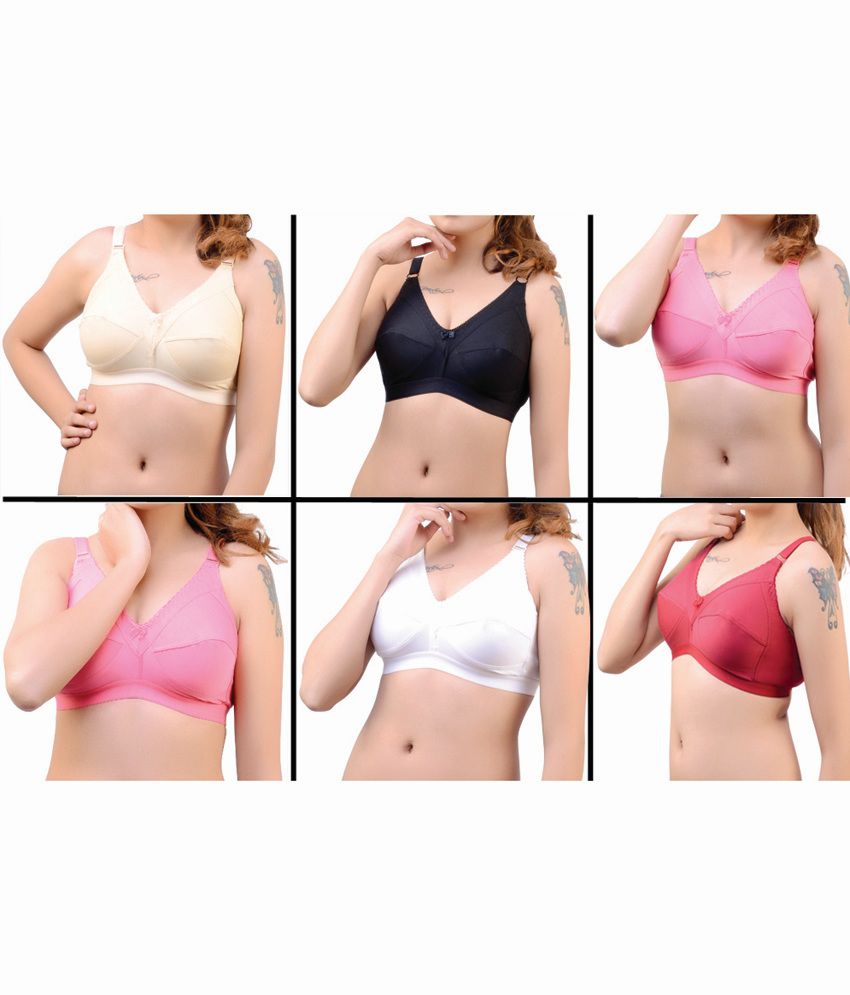 26% OFF on Eve's Beauty Full Coverage C Cup Bra - Pack Of 6 on Snapdeal