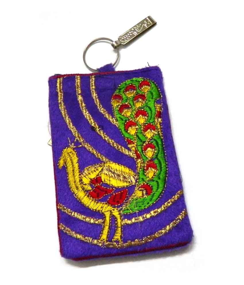 Birdy Peacock Embroidered Purple Small Sling Bag available at snapdeal for Rs.197