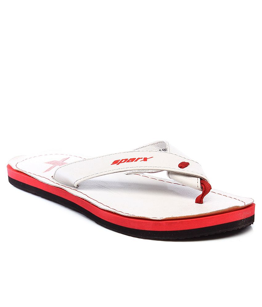 sparx white sandals
