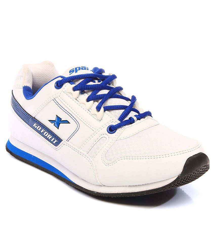 sparx white sports shoes