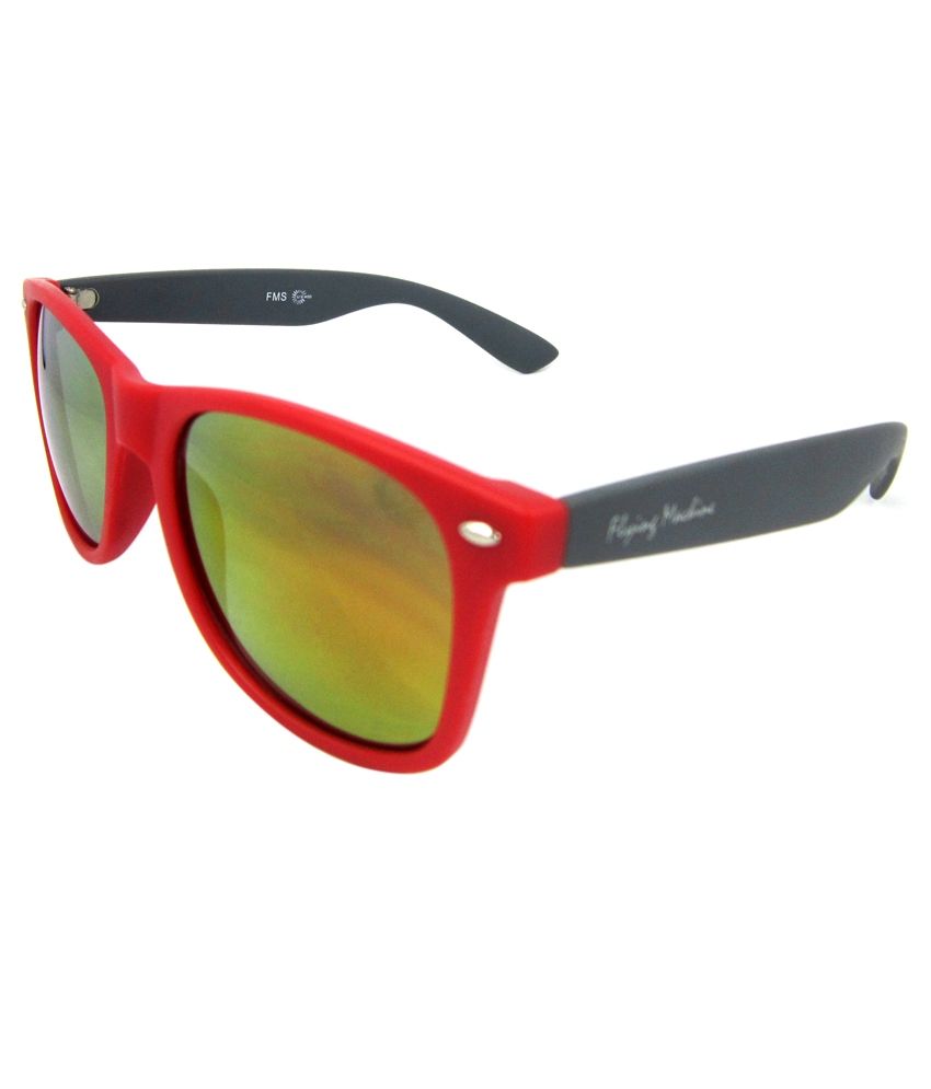 Fms 088 Col.160-108 Flying Machine Sunglass shades Of Grey Red Revo Lense New Wayfarer Collection