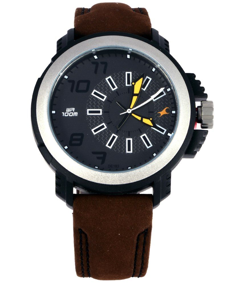 Fastrack leather best sale watch price