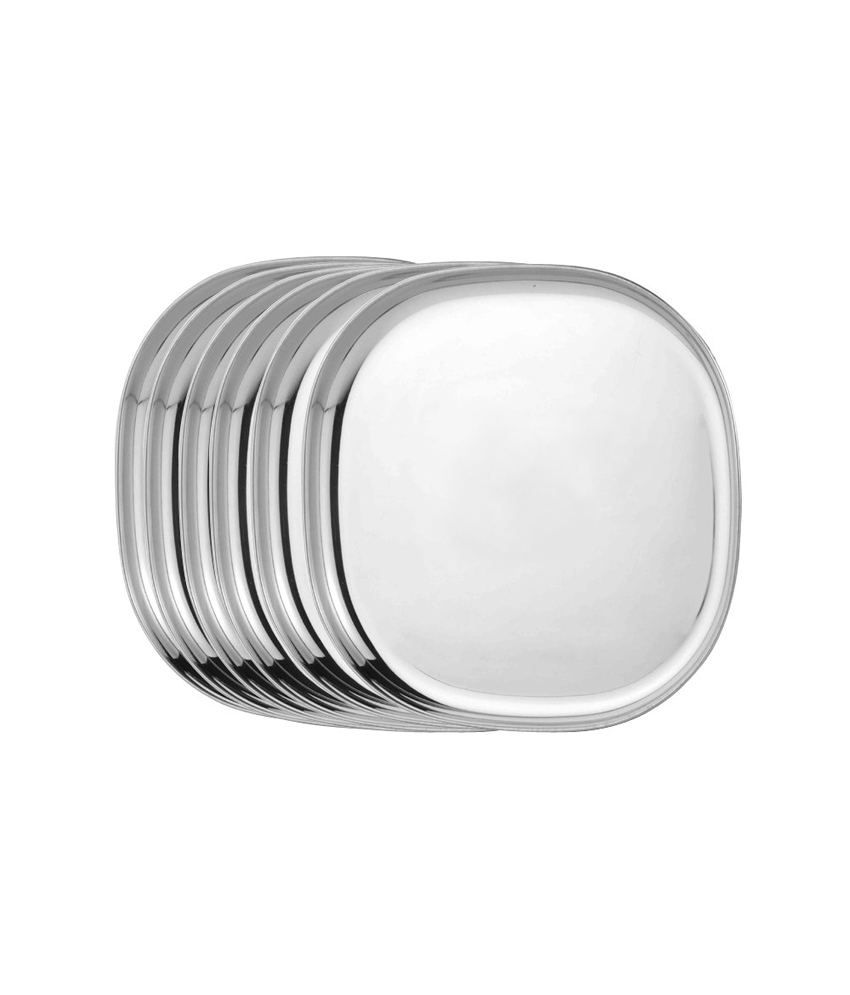 Airan Stainless Steel Square Dinner Plate 6 Pcs Set available at snapdeal for Rs.1600